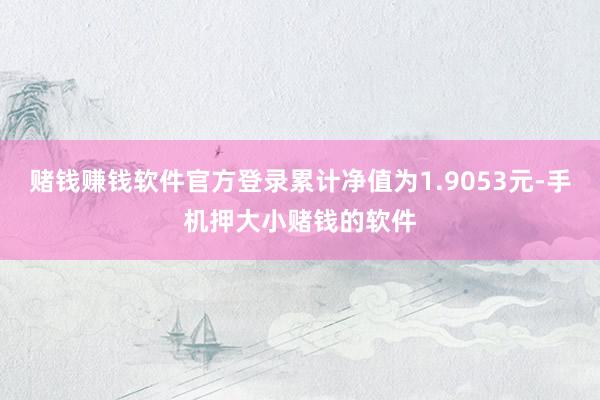 赌钱赚钱软件官方登录累计净值为1.9053元-手机押大小赌钱的软件