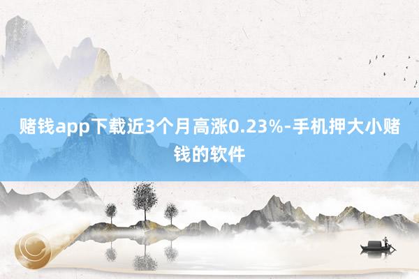 赌钱app下载近3个月高涨0.23%-手机押大小赌钱的软件