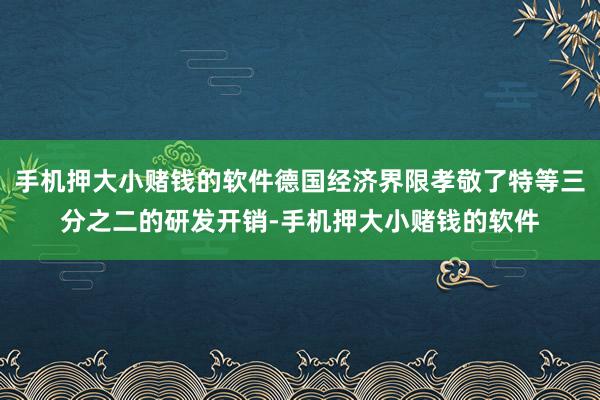 手机押大小赌钱的软件德国经济界限孝敬了特等三分之二的研发开销-手机押大小赌钱的软件