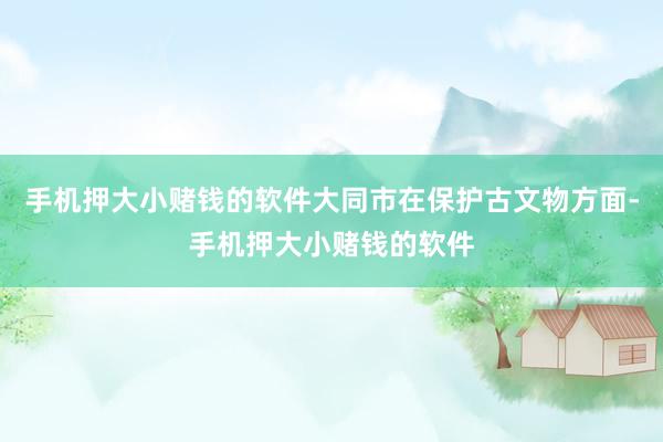 手机押大小赌钱的软件大同市在保护古文物方面-手机押大小赌钱的软件