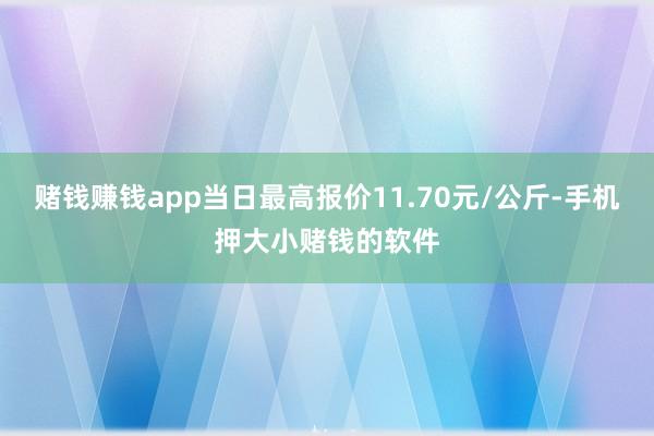 赌钱赚钱app当日最高报价11.70元/公斤-手机押大小赌钱的软件