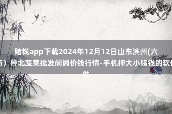 赌钱app下载2024年12月12日山东滨州(六街)鲁北蔬菜批发阛阓价钱行情-手机押大小赌钱的软件