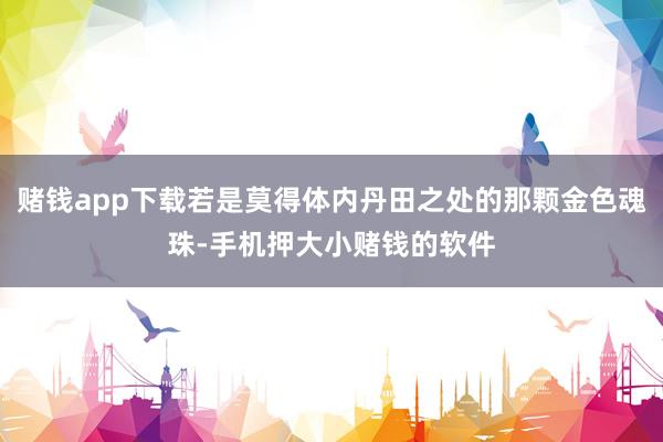 赌钱app下载若是莫得体内丹田之处的那颗金色魂珠-手机押大小赌钱的软件