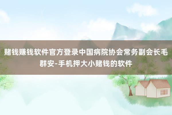 赌钱赚钱软件官方登录中国病院协会常务副会长毛群安-手机押大小赌钱的软件