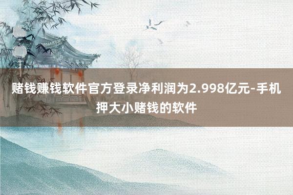 赌钱赚钱软件官方登录净利润为2.998亿元-手机押大小赌钱的软件