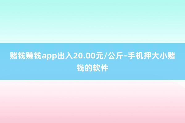 赌钱赚钱app出入20.00元/公斤-手机押大小赌钱的软件