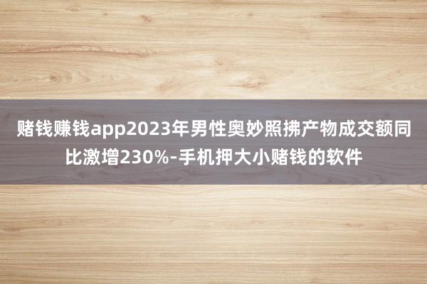 赌钱赚钱app2023年男性奥妙照拂产物成交额同比激增230%-手机押大小赌钱的软件