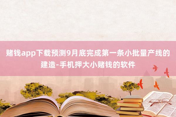 赌钱app下载预测9月底完成第一条小批量产线的建造-手机押大小赌钱的软件
