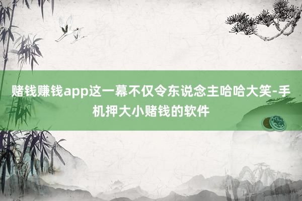 赌钱赚钱app这一幕不仅令东说念主哈哈大笑-手机押大小赌钱的软件