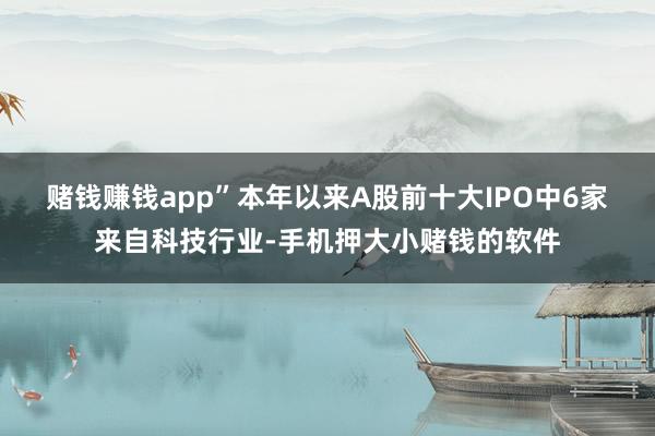 赌钱赚钱app”　　本年以来A股前十大IPO中6家来自科技行业-手机押大小赌钱的软件