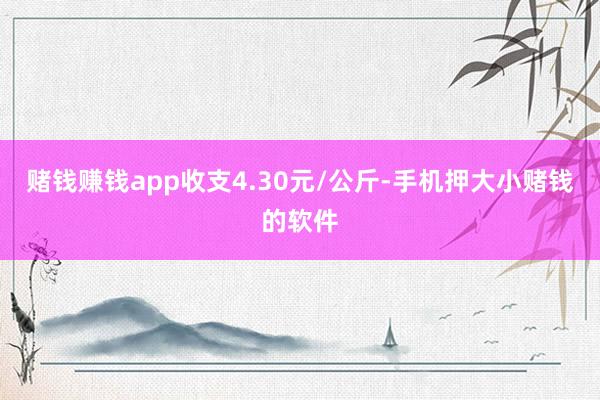 赌钱赚钱app收支4.30元/公斤-手机押大小赌钱的软件