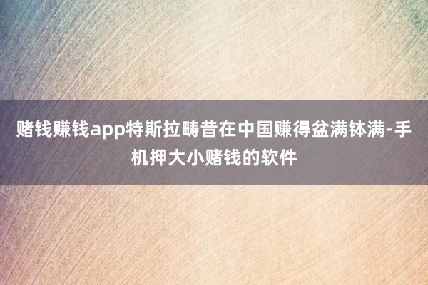 赌钱赚钱app特斯拉畴昔在中国赚得盆满钵满-手机押大小赌钱的软件