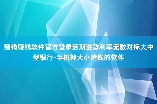赌钱赚钱软件官方登录活期进款利率无数对标大中型银行-手机押大小赌钱的软件