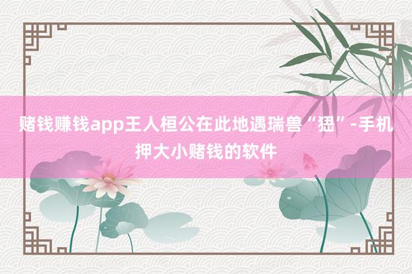 赌钱赚钱app王人桓公在此地遇瑞兽“峱”-手机押大小赌钱的软件