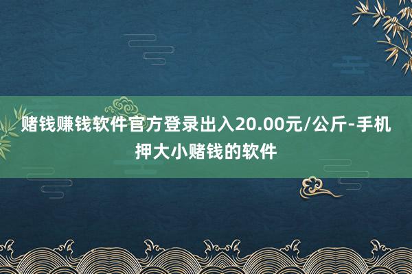 赌钱赚钱软件官方登录出入20.00元/公斤-手机押大小赌钱的软件