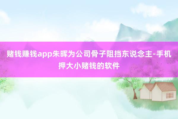 赌钱赚钱app朱晖为公司骨子阻挡东说念主-手机押大小赌钱的软件