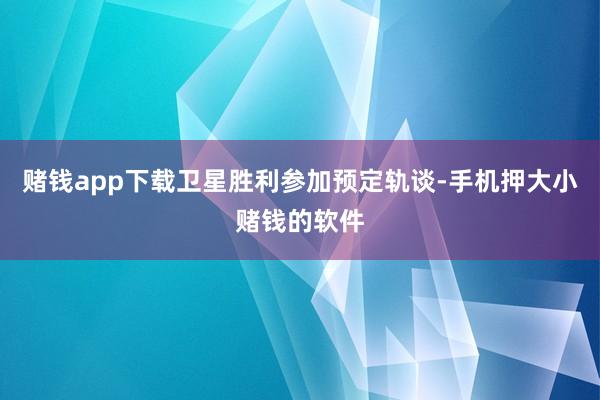 赌钱app下载卫星胜利参加预定轨谈-手机押大小赌钱的软件